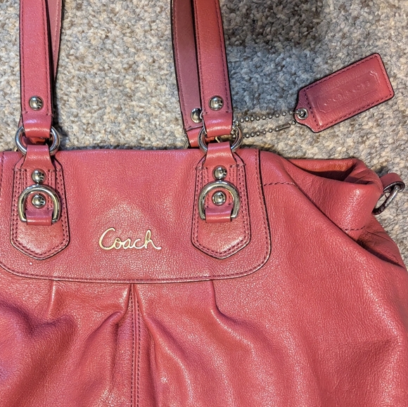 Coach Purse Ashley Dark Pink - Picture 4 of 9